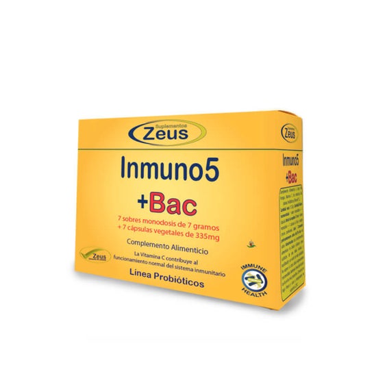 Suplementos Zeus Inmuno5 + Bac 7 Saquetas + 7caps