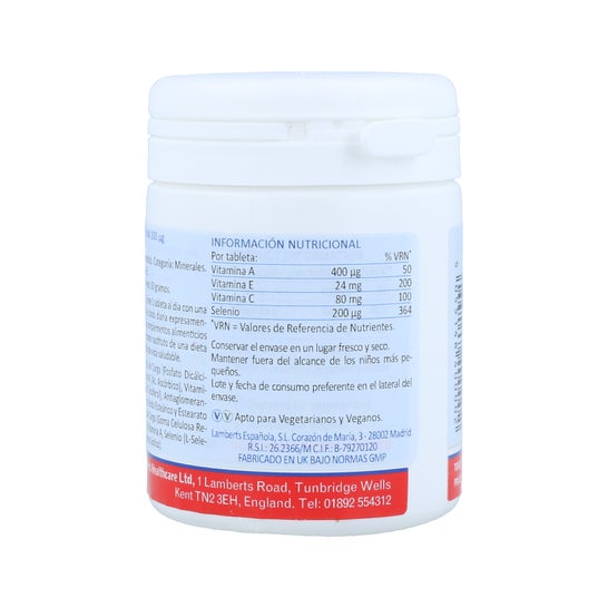 Lamberts Selênio 200μg + Vitaminas A + c + e 100 Comprimidos