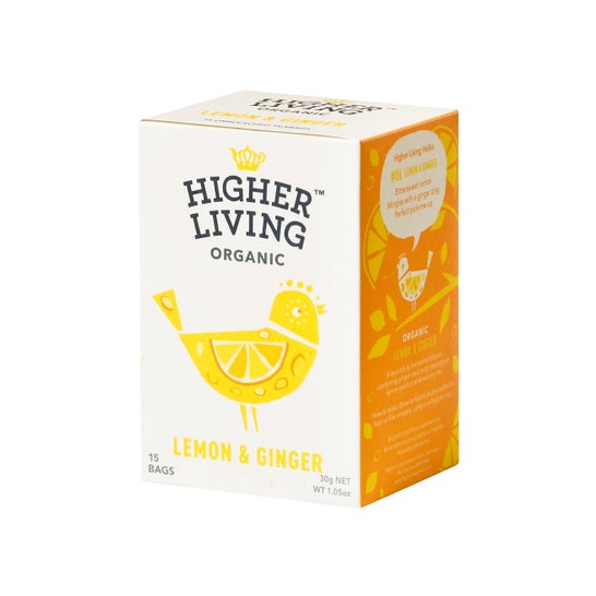 Higher Living Infusión Limón Jengibre Bio 15 Sobres