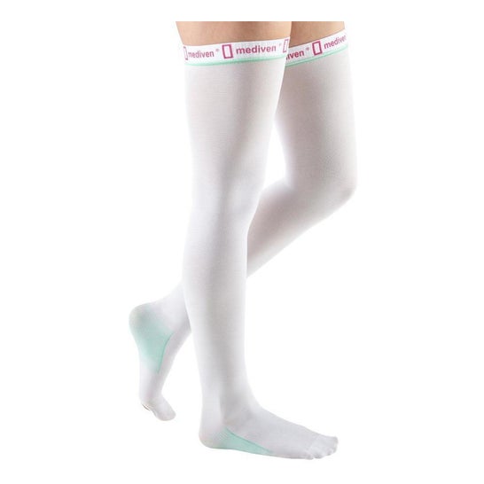 Meias Medianas Thrombexin 18 Long Socks White TXL 1 Par