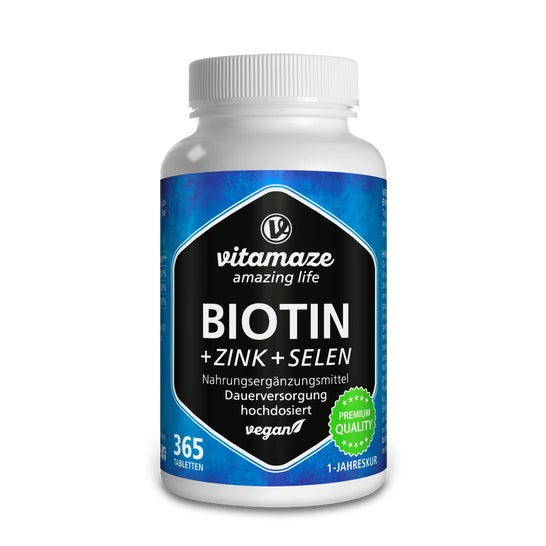 Vitamaze Biotina 10mg + Zinco + Selénio Vegano 365caps