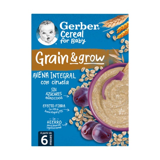 Gerber Grain&amp;Grown Whole Grain Oats with Plum 250g