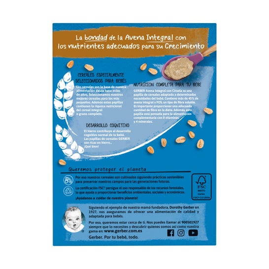 Gerber Grain&amp;Grown Whole Grain Oats with Plum 250g