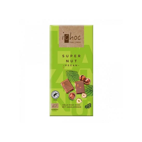 iChoc Chocolate com Avelãs Bio Vegan 80g