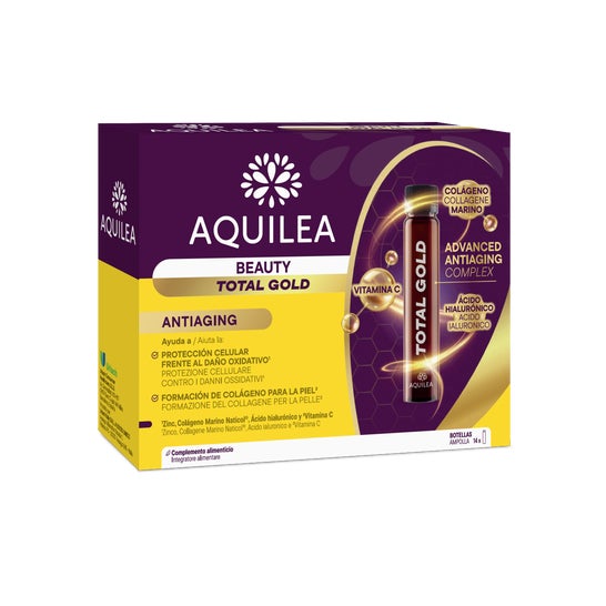 Aquilea Beauty Total Gold Antienvelhecimento 14 Ampolas