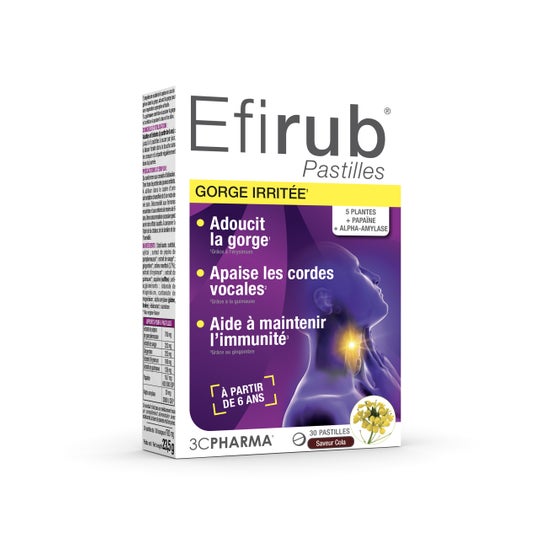 3C Pharma Efirub Garganta Irritada 30 Pastilhas