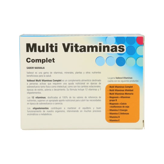 Multivitaminas e oligoelementos Vallesol 24comp