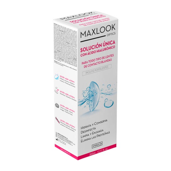 Maxlook Optics Solução Única Ácido Hialurônico 360ml
