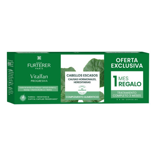 René Furterer Vitalfan prevenção progressiva da queda do cabelo 3 unidades