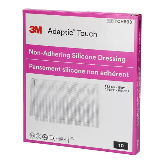 3M Adaptic Touch 12.7 x 15 cm Penseira de Silicone 10 un.