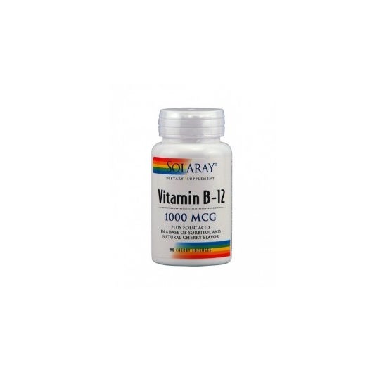 Solaray vitamina B12 1000mcg + ácido fólico 90comp