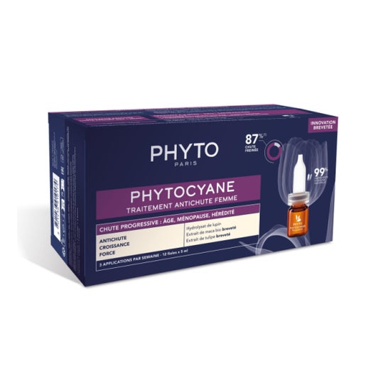 Phyto Phytocyane Tratamiento Anticaida Mujer Progres 12 Ampollas
