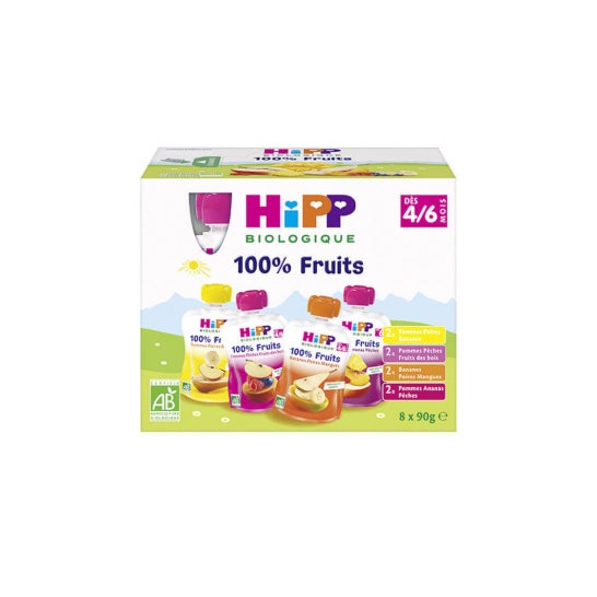 Hipp Compote M Pack 4-6M Gour90G 8