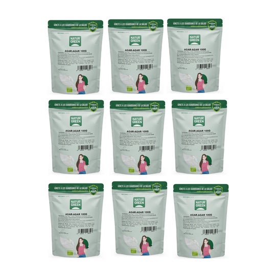 NaturGreen Pack Ágar-Ágar Bio 9x100g