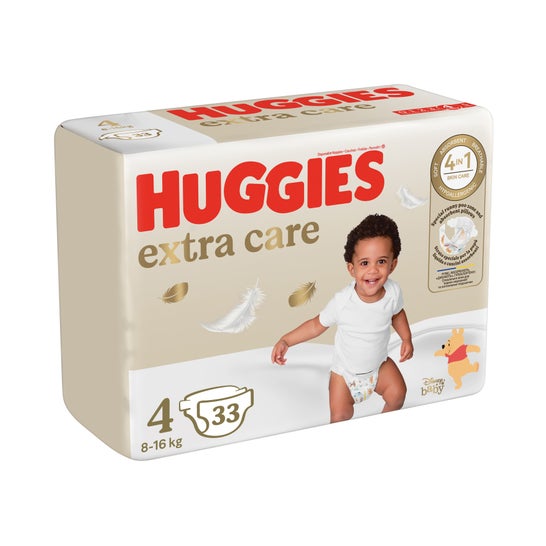 Huggies Extra Care Fraldas Tamanho 4 8-16kg 33 Unidades