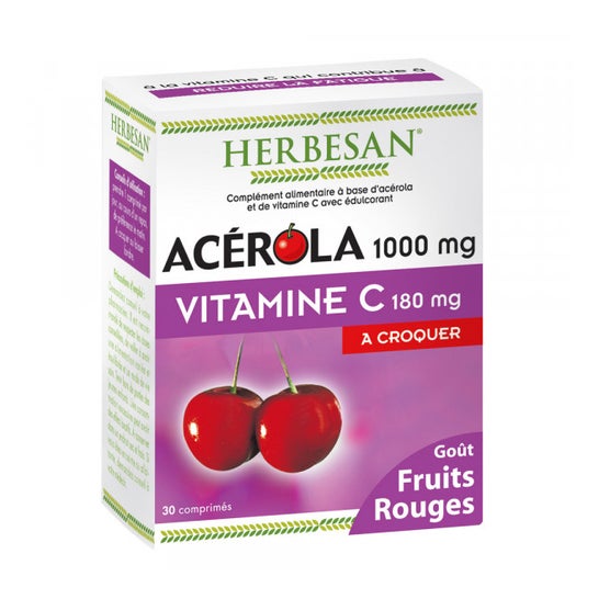 Herbesan Acérola 1000mg + Vitamina C Fruits Rouges 30caps