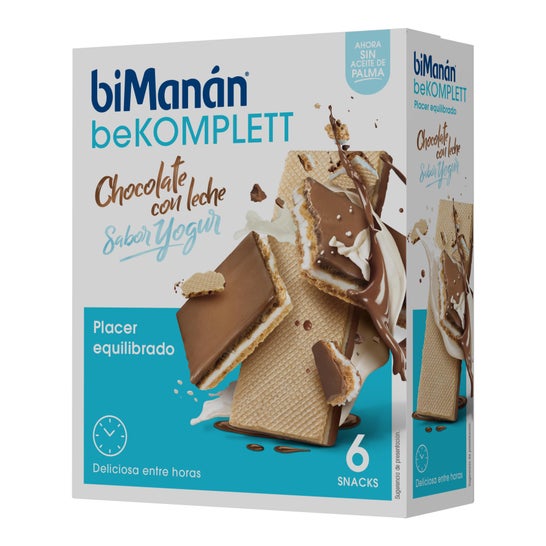 BiManán ™ Lanche iogurte com sabor de leite com chocolate 6uds