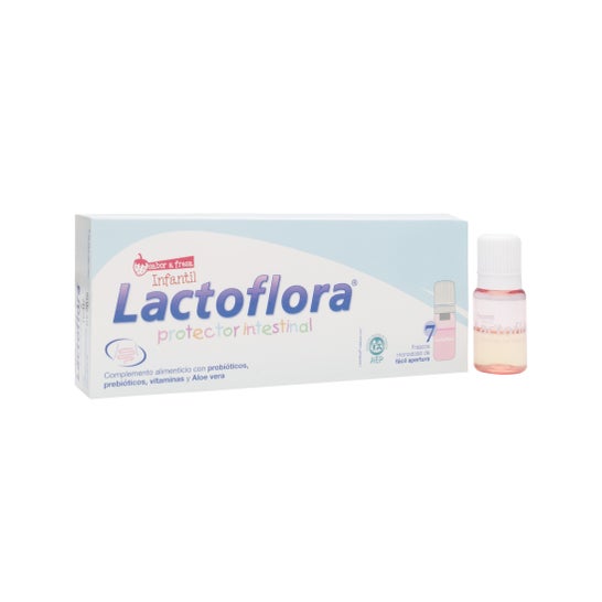 Lactoflora Intestinal Protector Sabor De Morango 7 Frascos