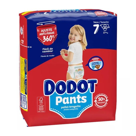 Fraldas Infantis Dodot Calças 7 +17kg 23pcs Fraldas Infantis Dodot Calças 7 +17kg 23pcs