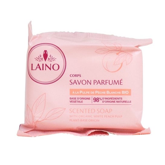 LAINO Perfume soap  la pulp de pche blanche BIO 75 gramas de pão