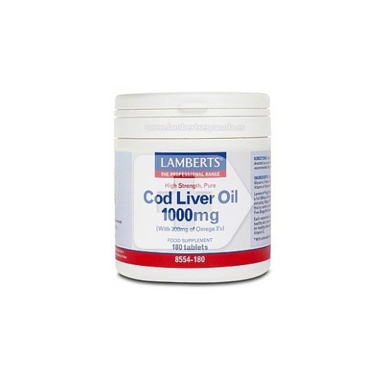 Óleo de fígado de bacalhau Lamberts 180cáps