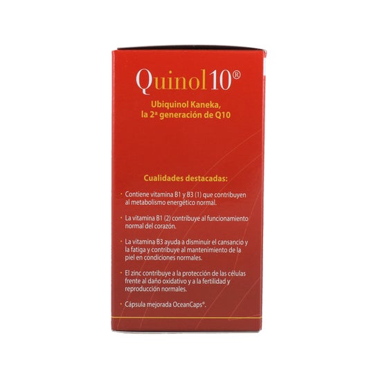 100% Natural Quinol 10 90 cápsulas de 100mg de Ubiquinol