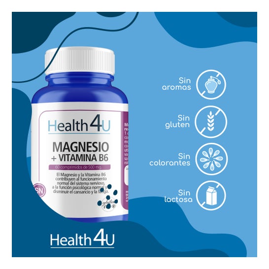 H4U Magnésio + vitamina B6 60 comprimidos de 1200 mg