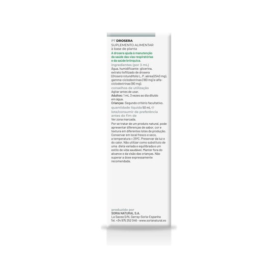 Extracto Drosera Xxi 50 Ml Soria Natural