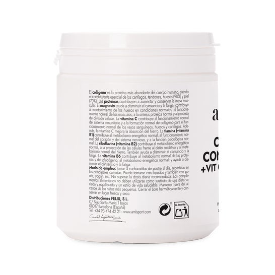 Colageno Con Magnesio + Vit C + Vit B1, B2 Y B6 Sabor Fresa 350