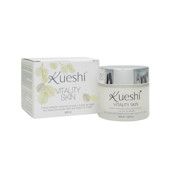 Kueshi creme de pérola micronizada pele anti-envelhecimento vitalidade SPF15 + 50ml