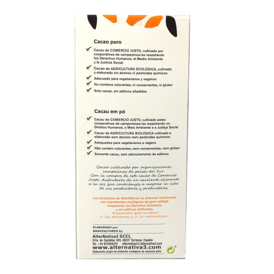 Alternativa3 Cacau Puro em Pó Bio 150g