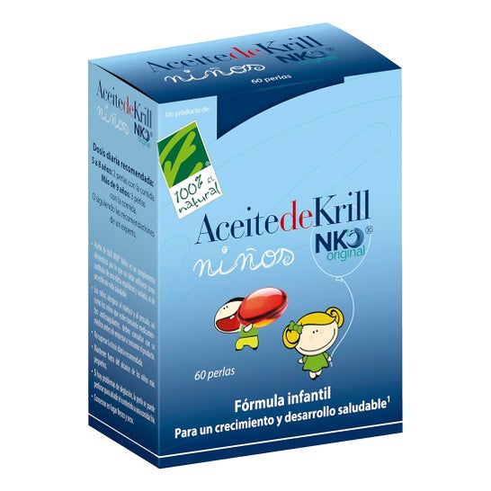 100% Natural  Aceite De Krill Nko Original Niños 60 Perlas