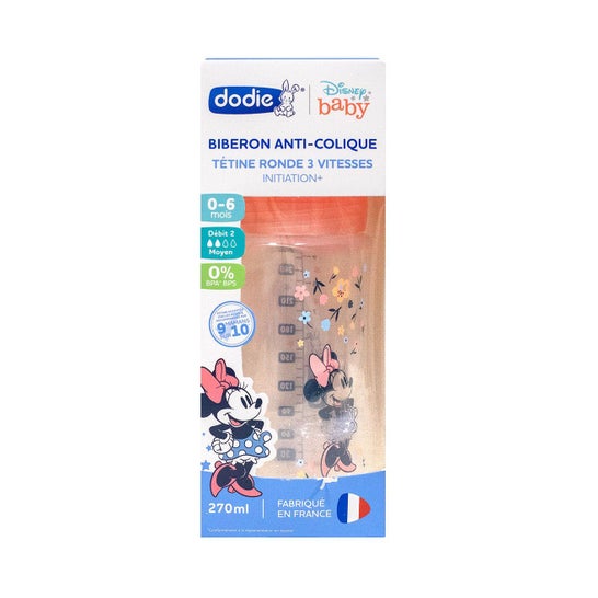 Dodie Baby Bottle Initiation 270ml Minnie Pink 0 a 6 Meses 1ud