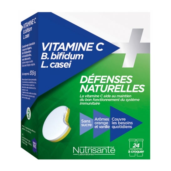 Nutrisant Vitamina C + Probióticos 24 comprimidos