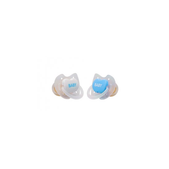 Interapothek látex chupeta 0-6 cor azul 2uds