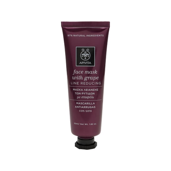 Máscara anti-rugas Apivita com 50ml de uva