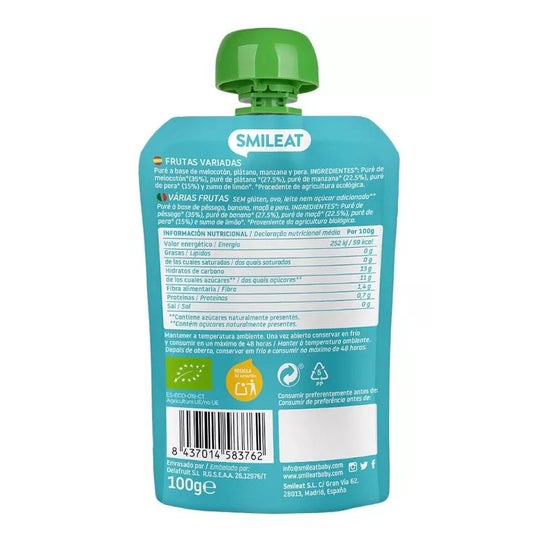 Malote de frutas variado Smileat ecológico Malote de frutas variado Smileat ecológico