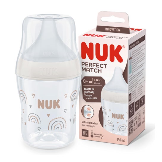 Nuk Perfect Match Mamadeira Silicone 0M+ Rainbow 150ml 1 Unidade