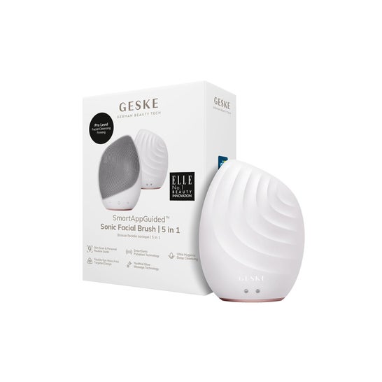 Geske SmartAppGuided Sonic Facial Brush 5 In 1 White Rose Gold 1 Unidade