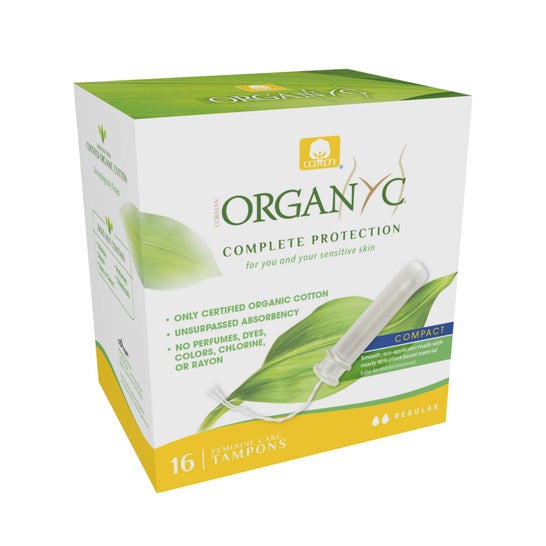 Organyc T Regular Applicator compacto 16 peças