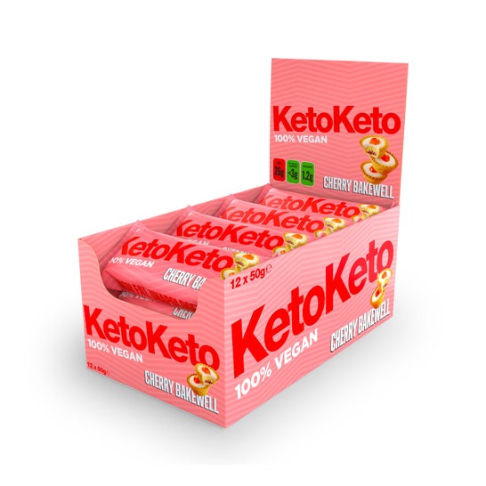 Keto Keto Pack cereja vegan e barras de amêndoas 12x50g
