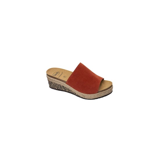 Scholl Mule Cuña Malaga Rust 36 1 Par