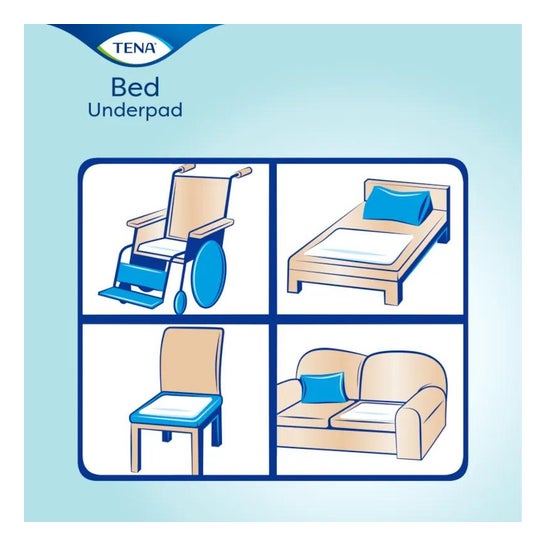 Cama de Protetor de Cama Tena Super 60x90 35u Cama de Protetor de Cama Tena Super 60x90 35u