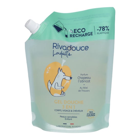 Rivadouce Loupiots Gel de Banho Chapeau l'Abricot Recarga 750 ml