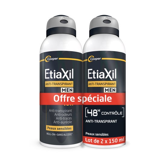 Etiaxil Anti-Transpirant Men 48h Aérosol 2x150ml