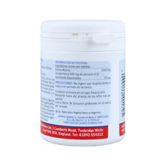 Lamberts Hawthorn White 2500mg 60 Comprimidos