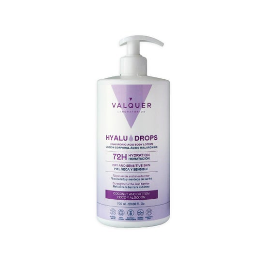 Valquer Hyaludrops Loção Corporal Coco e Algodão 72H 700ml