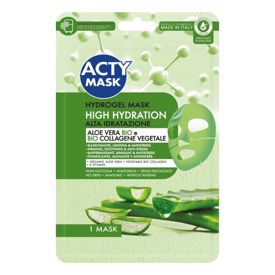 Máscara Acty Mask Hydrogel Aloe Vera Bio e Colágeno Vegetal