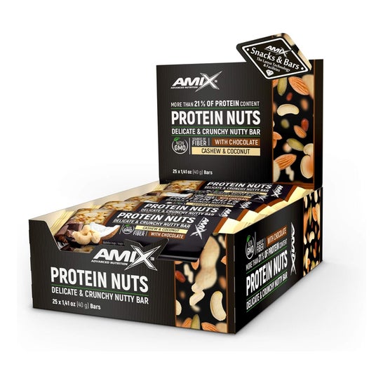 Amix Protein Nuts Bar Anacardo Coco 25x40g