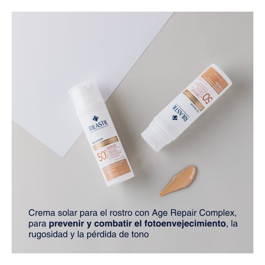Rilastil Sun System Age Repair Crema Solar Facial Antiedad Color SPF50+ 50ml